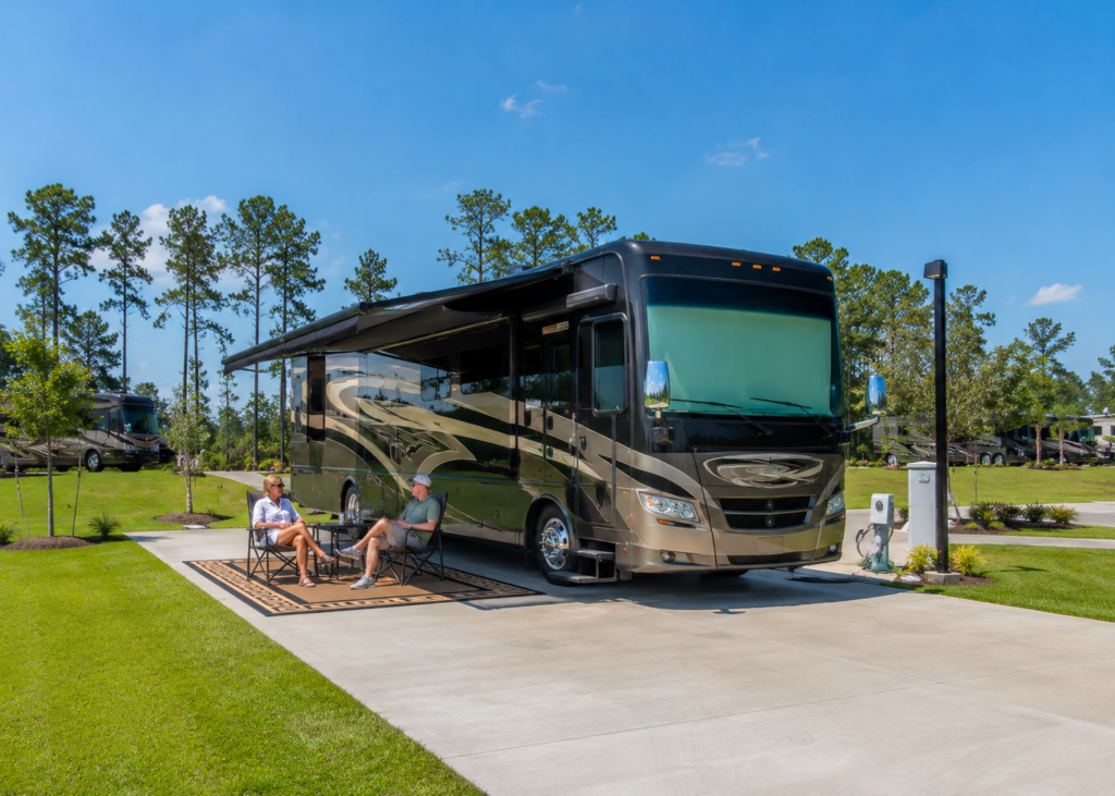 Spacious full hookup RV site at luxury RV park near Houston Texas